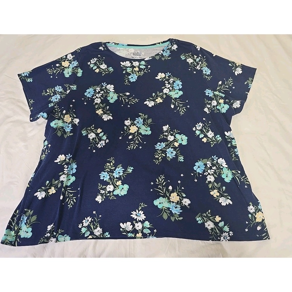 Croft‎ & Barrow Women's 3X Floral Classic Tee